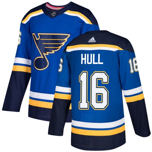 Adidas Men St.Louis Blues #16 Brett Hull Blue Home Authentic Stitched NHL Jersey